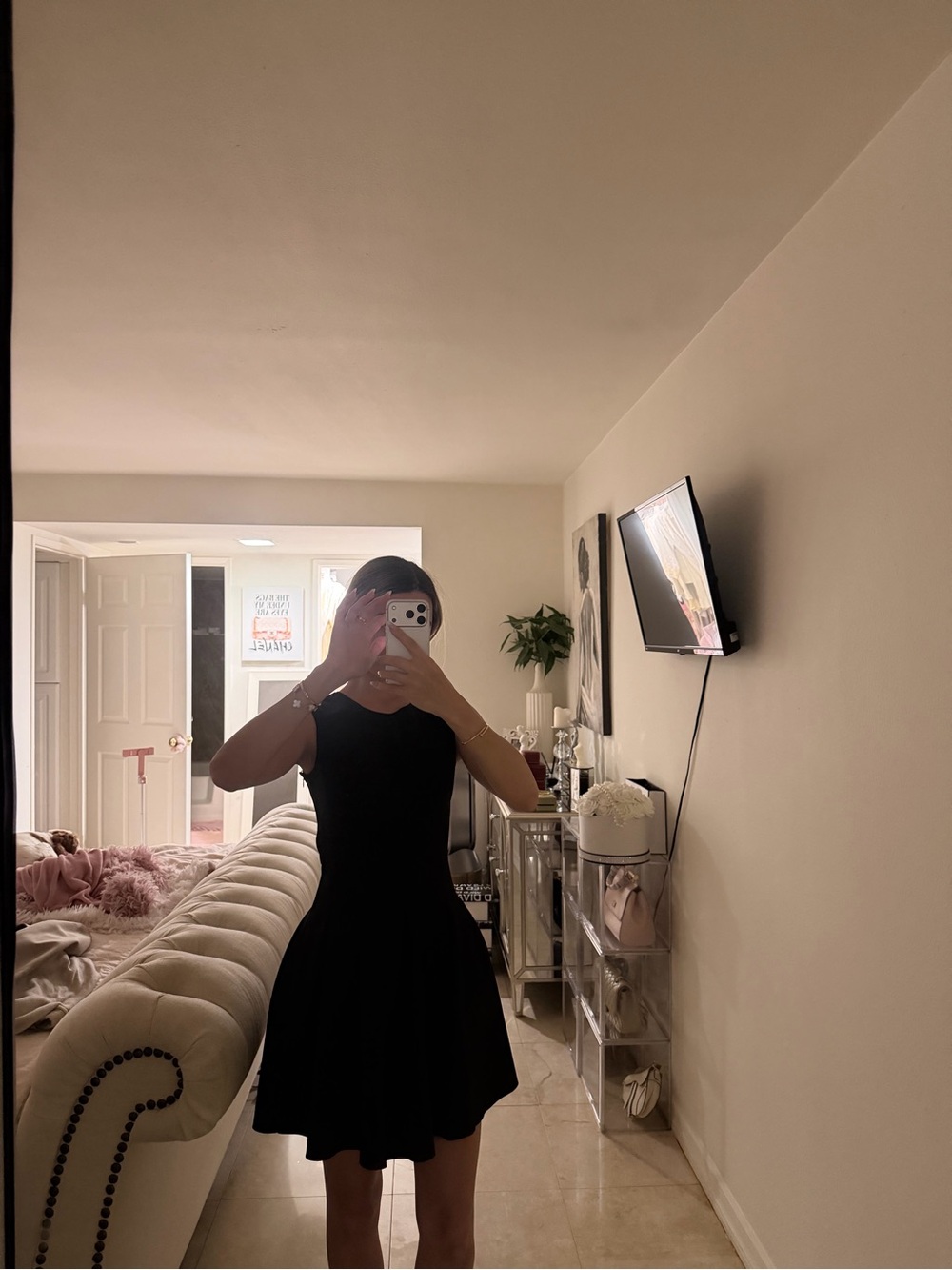 Black Fit-and-Flare Dress — Unbranded